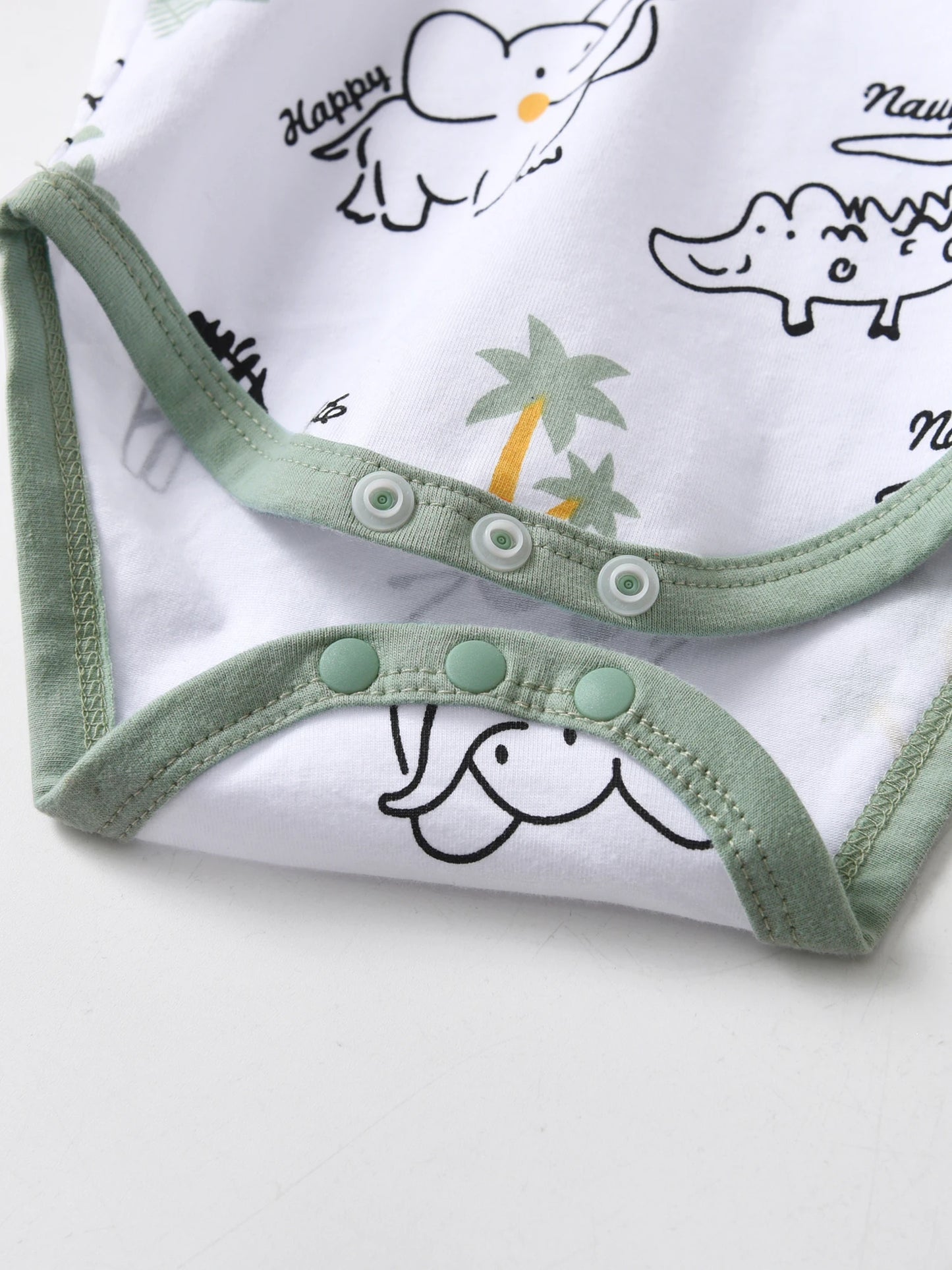 Newborn Baby Boy Spring Autumn Clothes Set Animal Printed Long Sleeve Romper Bodysuit Top infant Pants with Hat Clothing for Boy - 1501 - Image 4